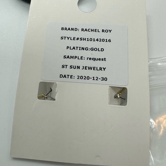 Rachel Roy Gold Plated Hoop Charm with Blue Crystal - Picture 13 of 13